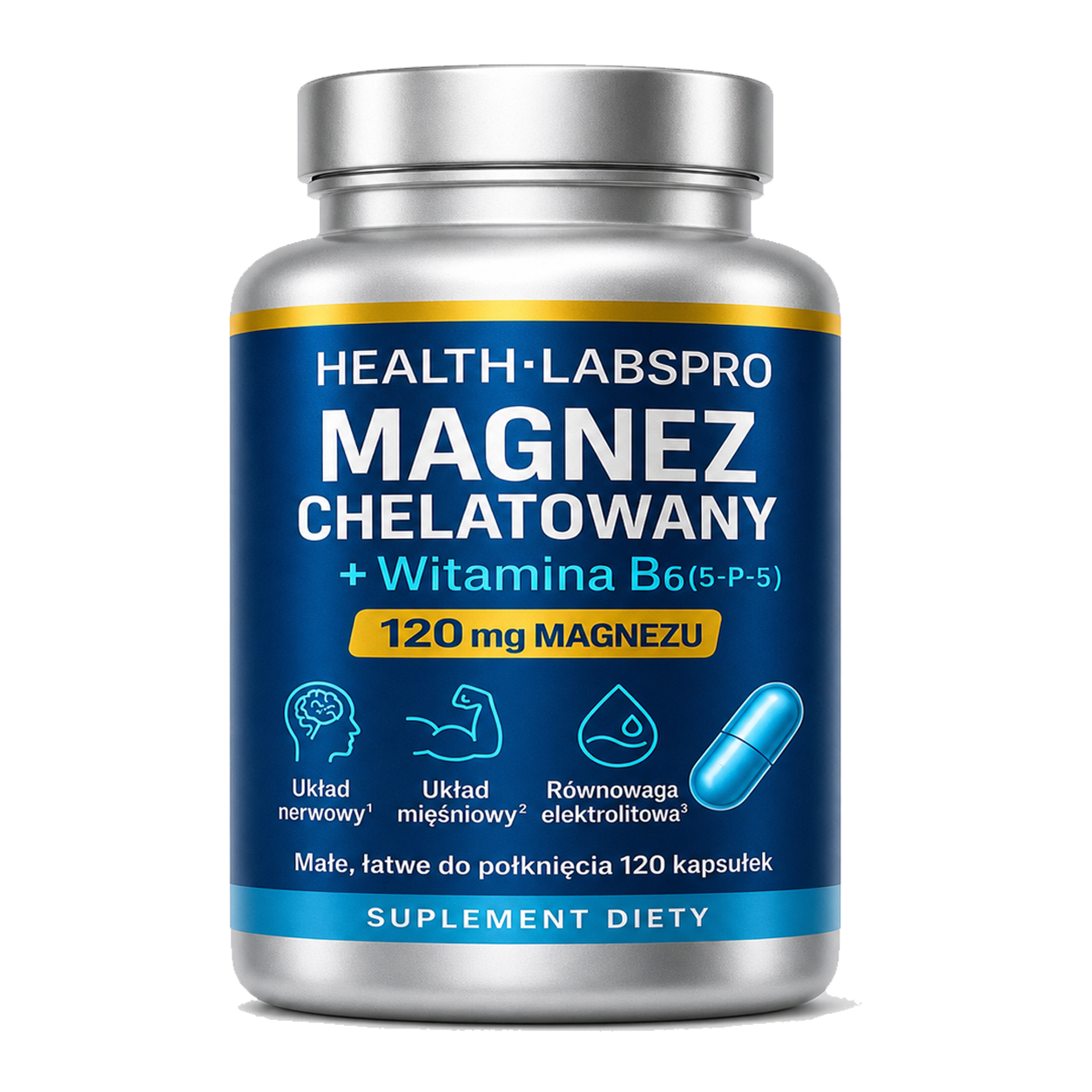 Magnez Chelatowany Diglicynian + B6 (P-5-P)