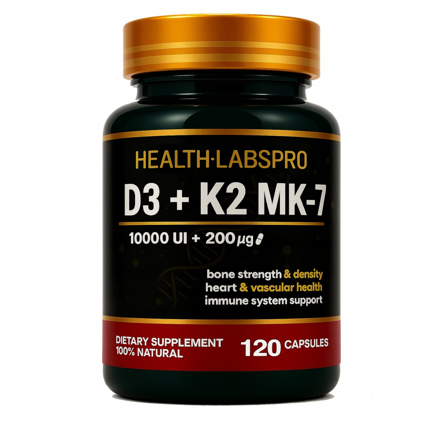 Witamina D3 10K UI + K2 MK7 200 mcg w kapsułkach