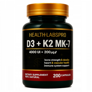 Witamina D3 4K UI + K2 MK7 200 mcg w kapsułkach