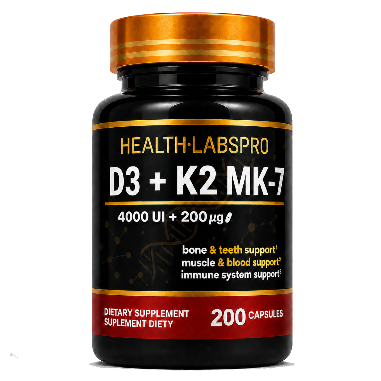 Witamina D3 4K UI + K2 MK7 200 mcg w kapsułkach