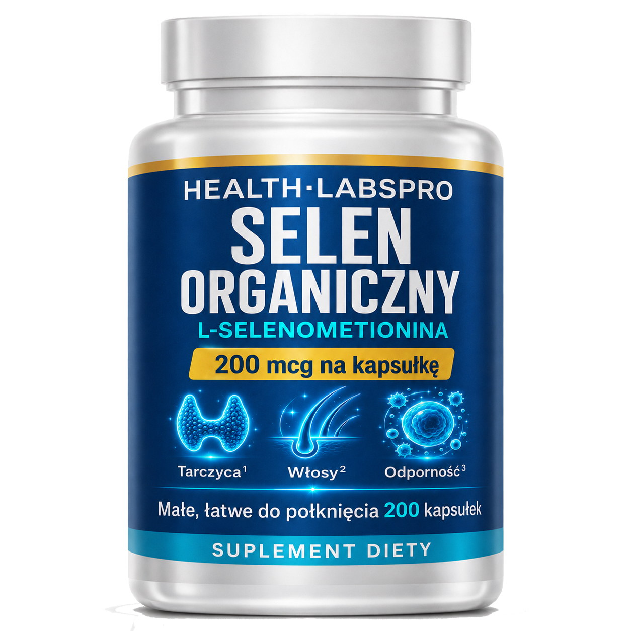 Selen organiczny (L-selenometionina) w kapsułkach